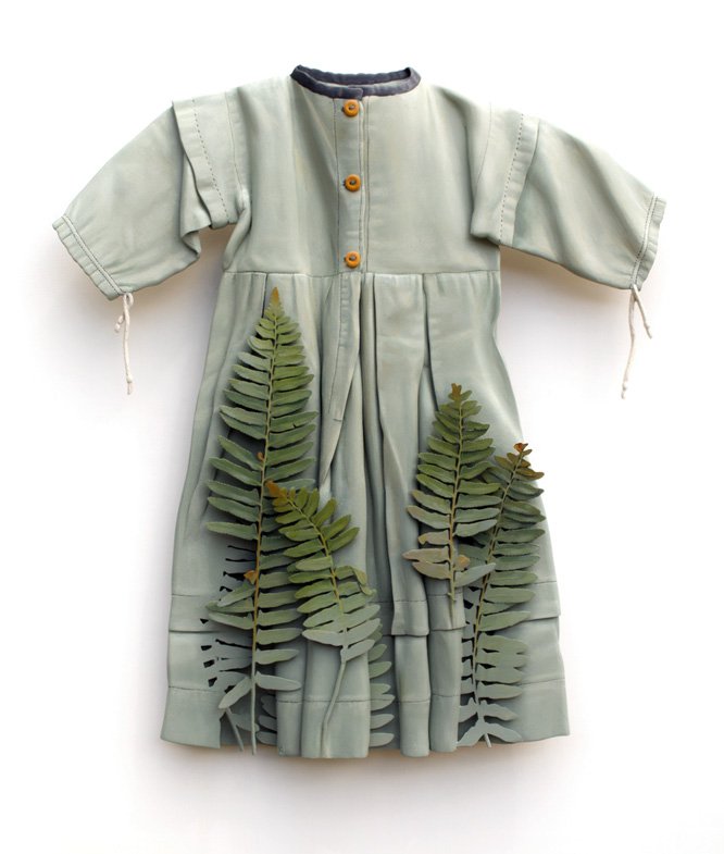 25. "The Fern Child," 2019 (Amish child's dress, Ohio, c.1890-1910); private collection..jpg