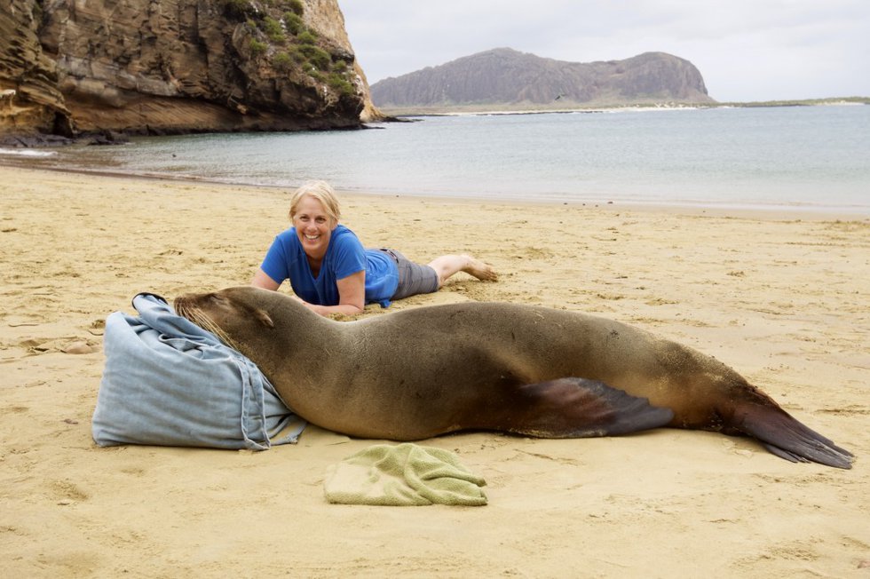 Janet Shedd and sea lion